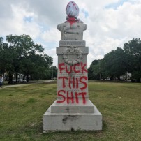 Charles Didier Dreux Monument vandalized by BLM Communists